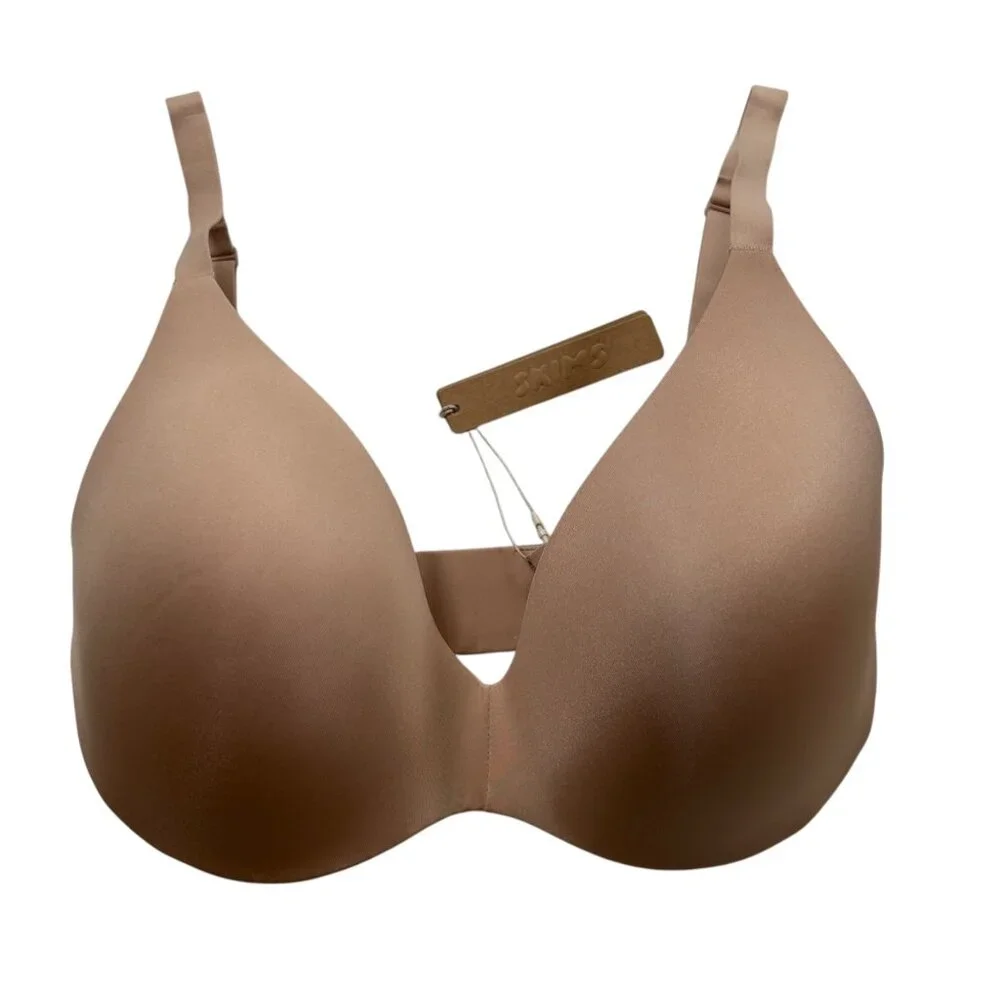 SKIMS 32DDD Wireless Form Push Up Bra Clay T-Shirt Minimalist Comfort - Picture 2 of 7